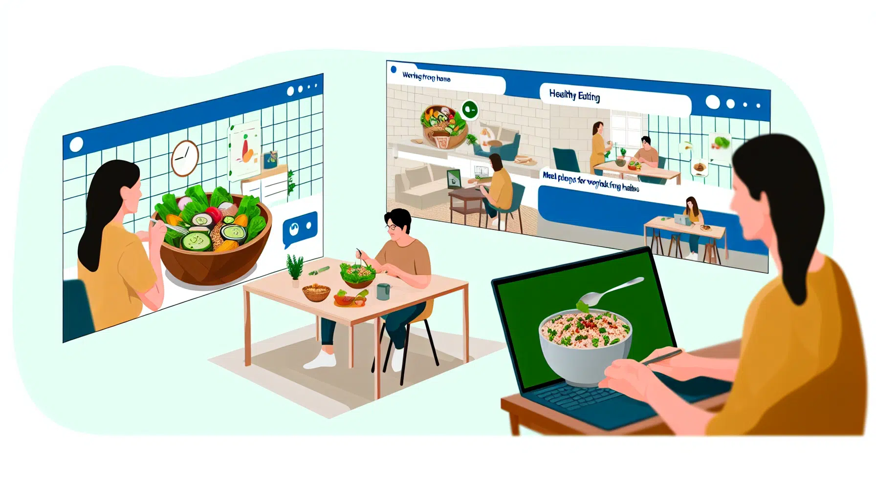 Alimentation saine pour actifs débordés